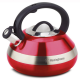 Tetera 3.6 Silbante a Inox Recubrimiento Interior Rojo