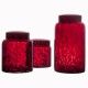 Set de 3 Botellas Rojas con Tapa
