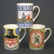 Taza de Porcelana Etiquetas Vintage