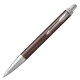Parker Im Premier Brown Chrome Trim Ball Point Medium Black Gifting box