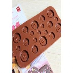 Moldes de silicona para hornear moldes para botones de chocolate (colores aleatorios).