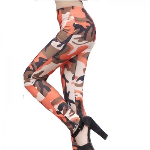 Leggings militares anaranjados camuflaje