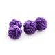 Mancuernillas seda morado redonda