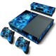 Vinyl Skin Estampas Compatible Con La Consola Xbox One mas 2 Controles mas Cámara (Calavera Azul)