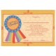 Tarjeta Certificado Amistad Medallon Borde Amarillo