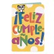 Tarjeta cumpleaños caricatura oso panda letrero