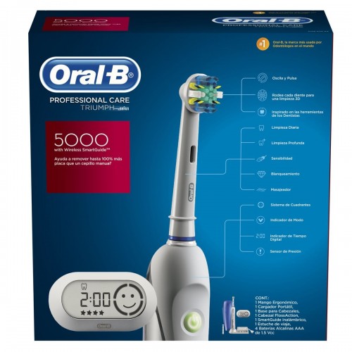 Cepillo Dental Electrico Recargable Oral-B® Professional Care 5000 Triumph con Smartguide